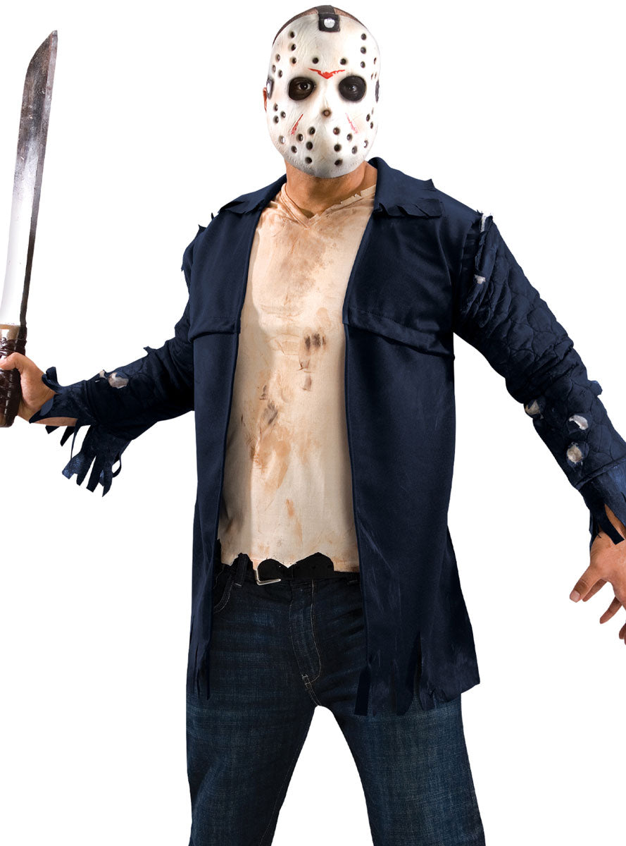 Image of Jason Voorhees Mens Deluxe Halloween Costume - Close Image 1