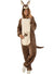 Main Image of Furry Brown Womens Kangaroo and Joey Onesie Costume