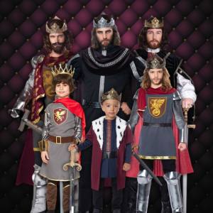 Image of boys and men in King costumes