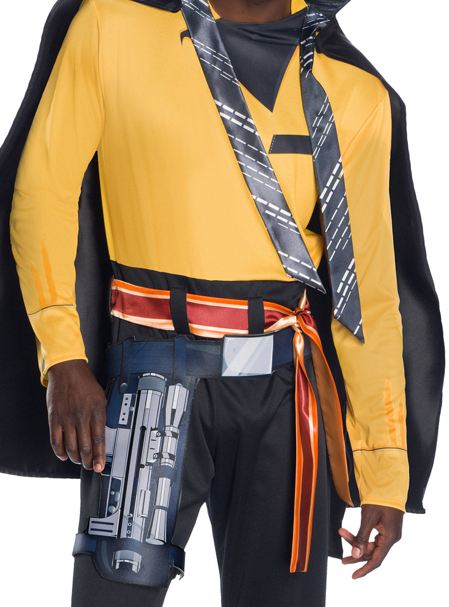 Image of Lando Clarissian Deluxe Mens Star Wars Costume - Close Up Image 2