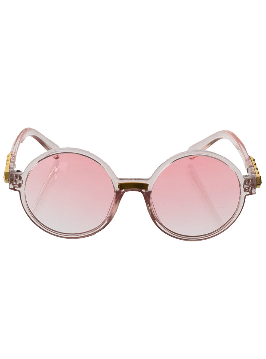 Image of 1970s Womens Light Pink Framed Costume Glasses