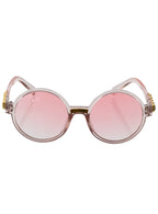 Womens 1970s Light Pink Framed Costume Glasses