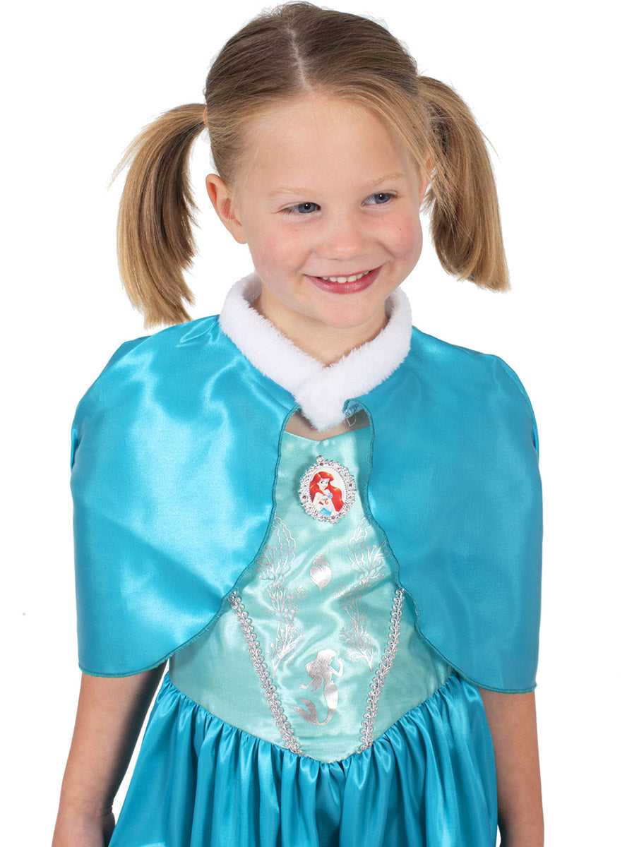 Close image of Little Mermaid Girls Princess Ariel Costume With Cloak