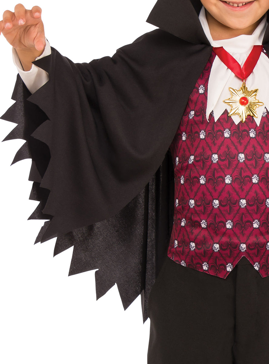 Dracula Boys Vampire Halloween Costume - Close Image 2