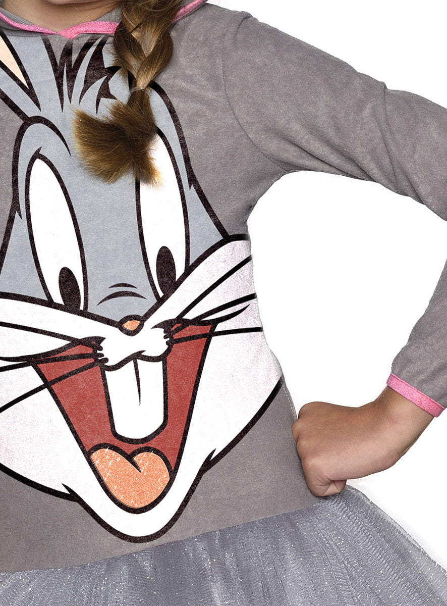 Image of Looney Tunes Girls Cute Bugs Bunny Costume - Close  Image 1