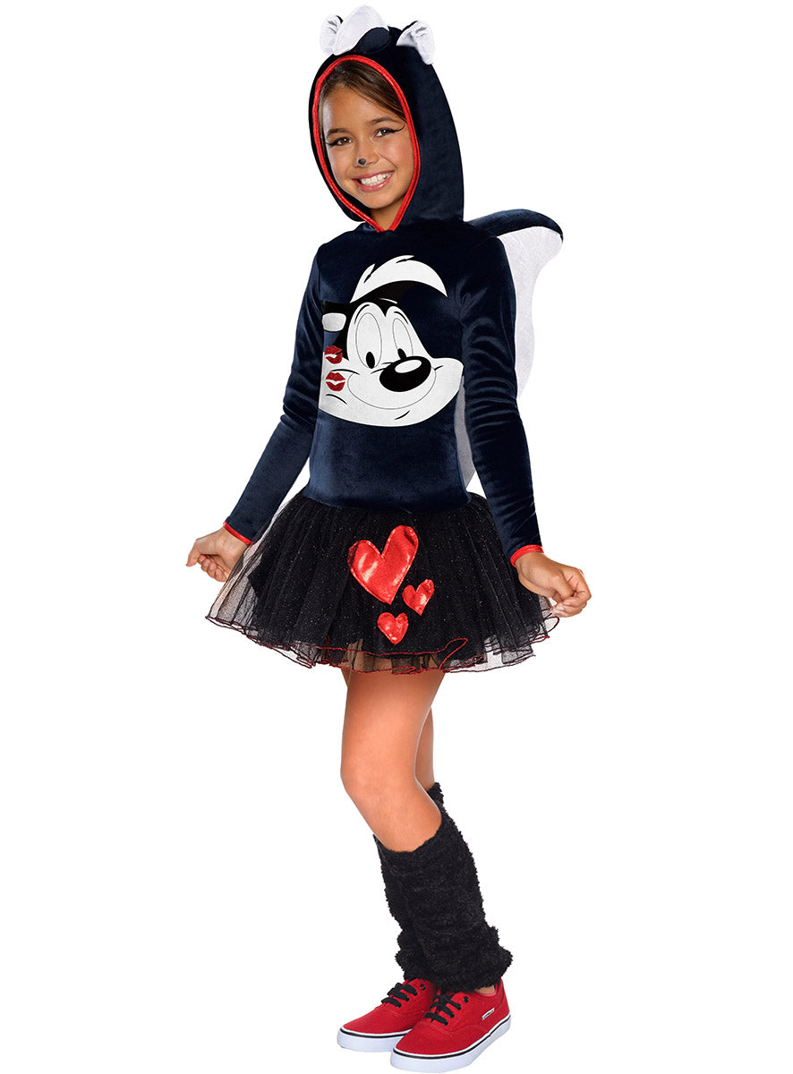 Image of Looney Tunes Girls Cute Pepe Le Pew Costume - Main Image