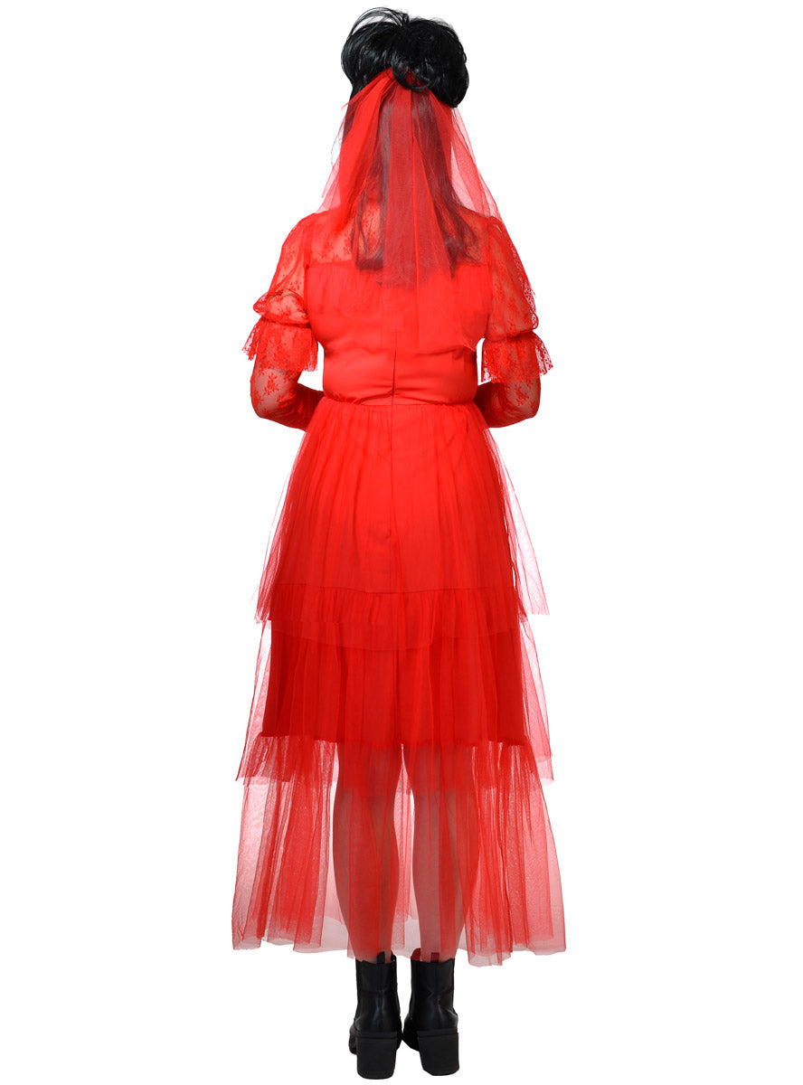 Back image of Lydia Red Beetle Bride Womens Halloween Costume