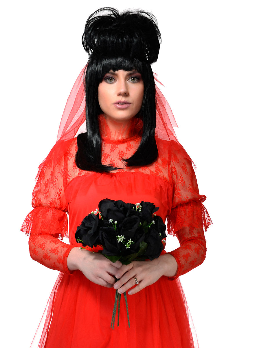 Close image of Lydia Red Beetle Bride Womens Halloween Costume