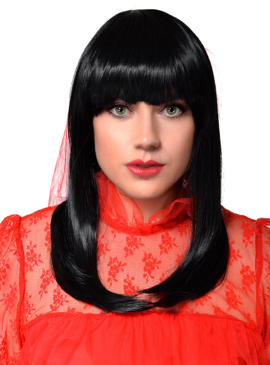 Alternative image of Lydia Womens Black Halloween Costume Wig