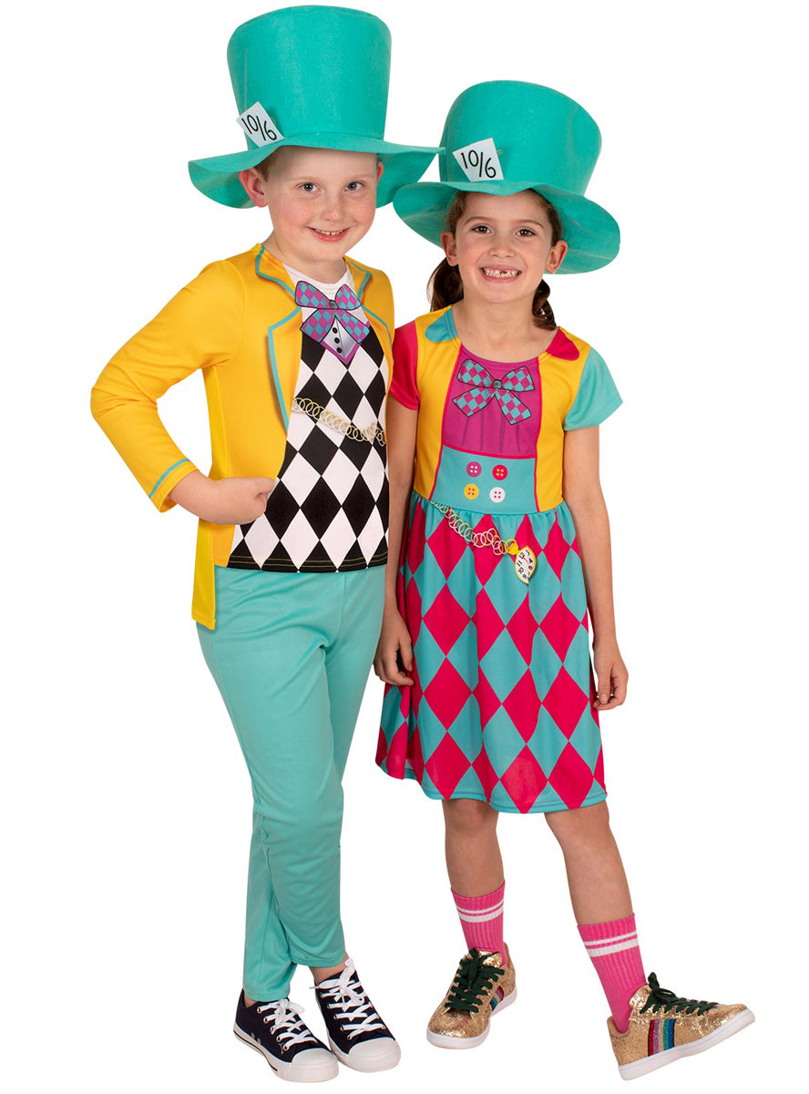 Disney Mad Hatter Boys Alice In Wonderland Costume - Group Image