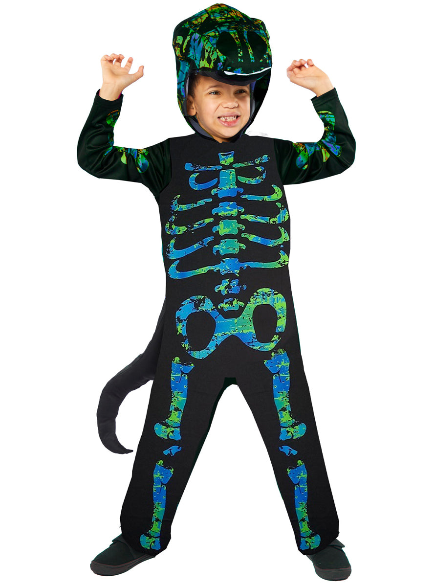 Main image of Scary Dino Skeleton Boys Halloween Costume