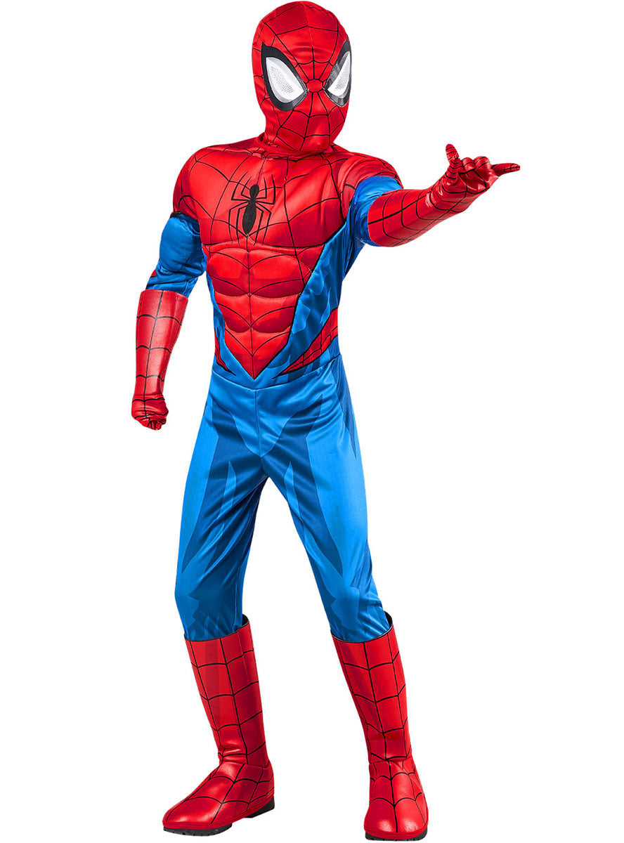 Alternate Image of Muscle Chest Deluxe Marvel Spiderman Boys Costume