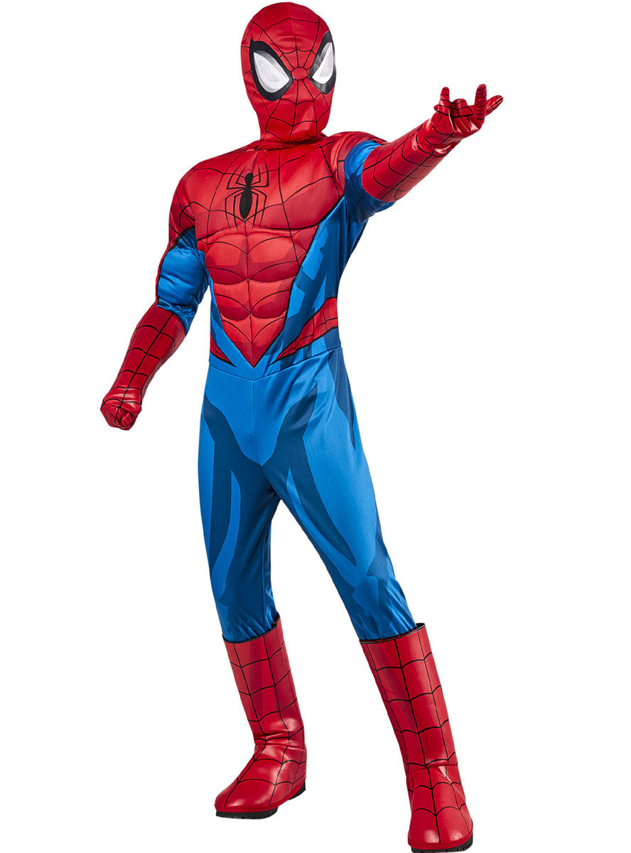 Main Image of Muscle Chest Deluxe Marvel Spiderman Boys Costume