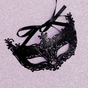 Image of a black masquerade mask