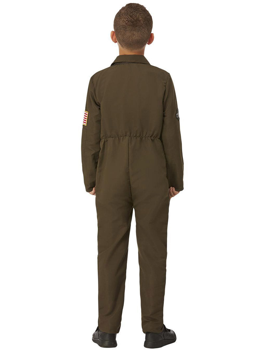 Image of Top Gun Maverick Boys Aviator Costume - Back View