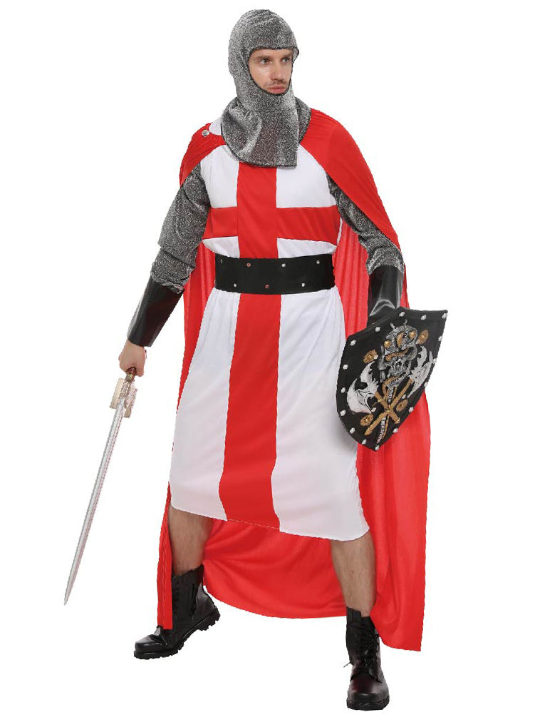 Alternative image of Medieval Red And White Templar Knight Mens Costume