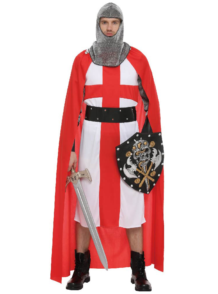 Main image of Medieval Red And White Templar Knight Mens Costume