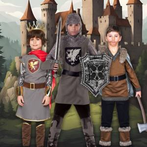 Image of boys in Medieval and Renaissance costumes