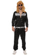 Main image of Retro 80s Mens Black and Silver Shell Suit Costume