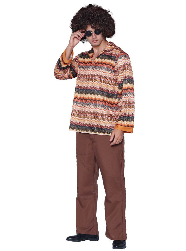 Main image of Retro 70s Brown Mens hippie Costume