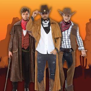 Image of men in cowboy costumes