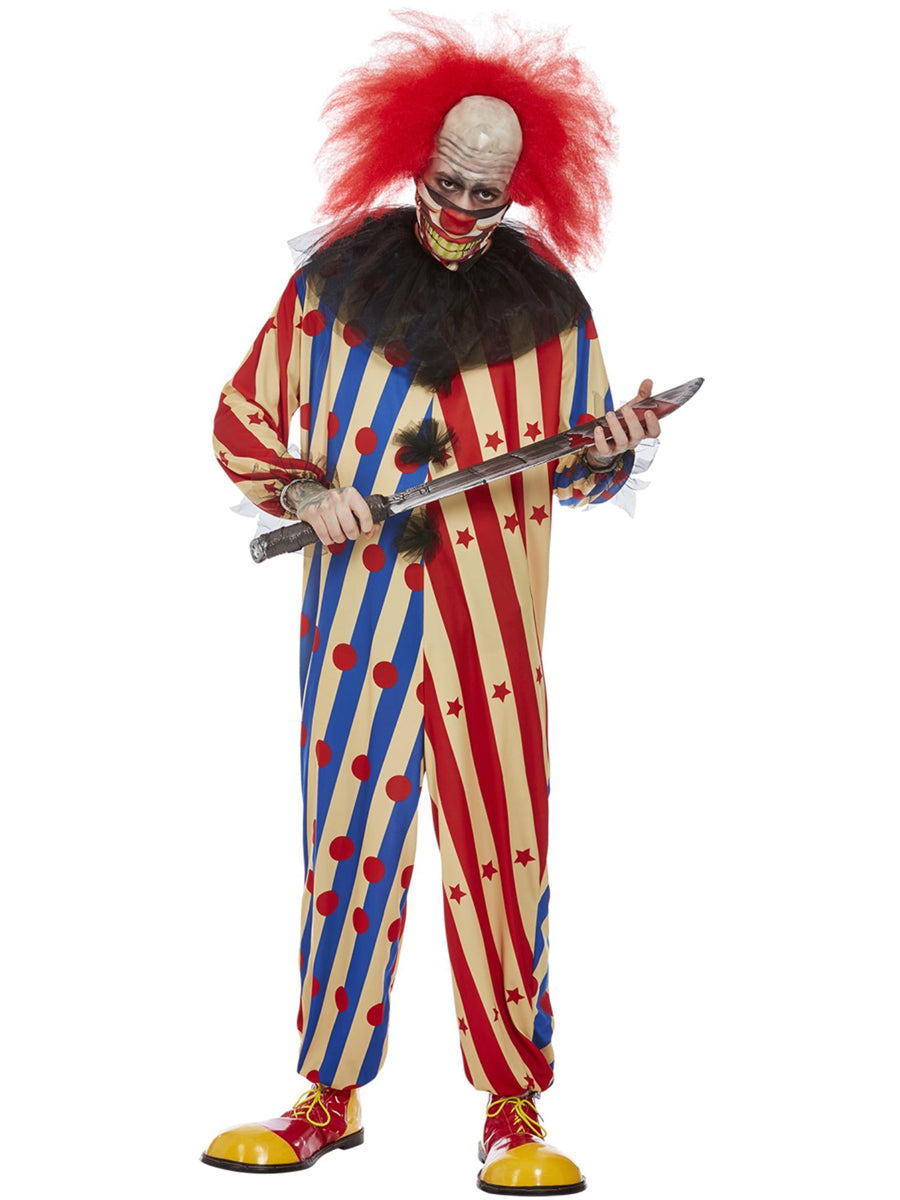 Mens evil clown halloween costume - Alternative image