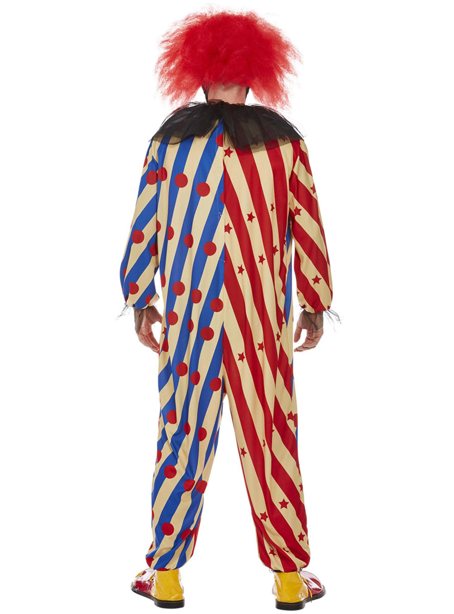 Mens evil clown halloween costume - Back image