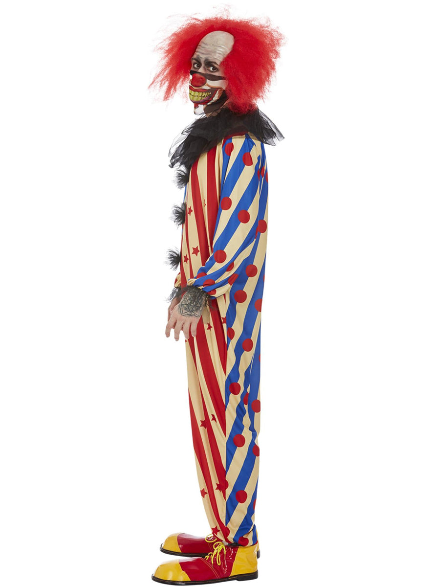 Mens evil clown halloween costume - Side image