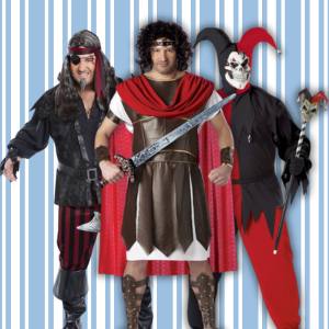 Image of three men in costumes