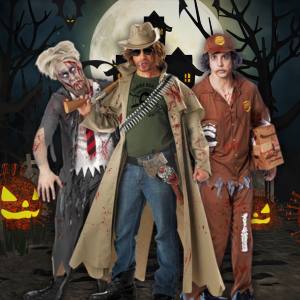 Image of men in zombie costumes