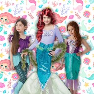 Image of girls in mermaid costumes