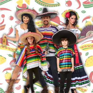 Image of people wearing Mexican costumes