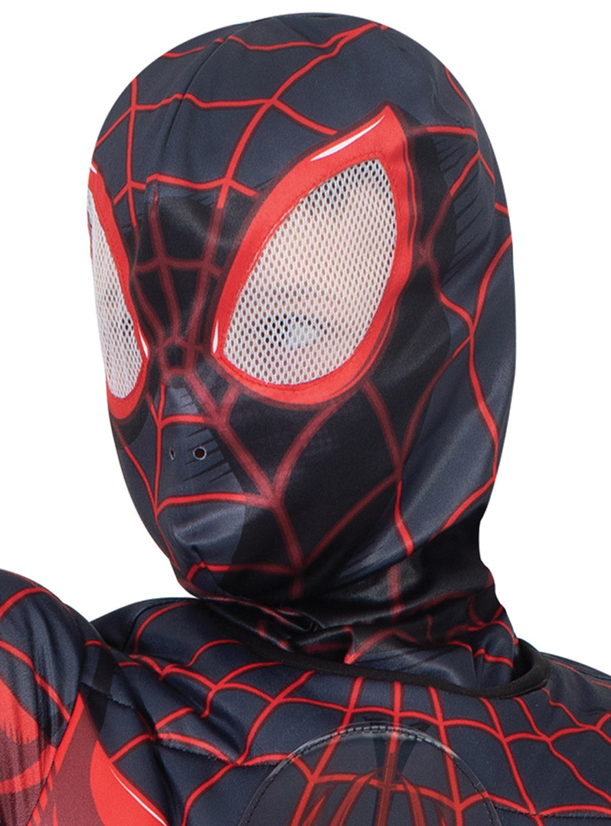 Mask Image of Miles Morales Deluxe Boys Lenticular Muscle Chest Costume