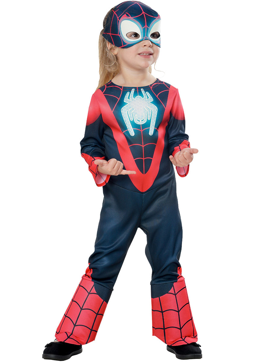 Main Image of Spidey And His Amazing Friends Toddler Girls Miles Morales Costume