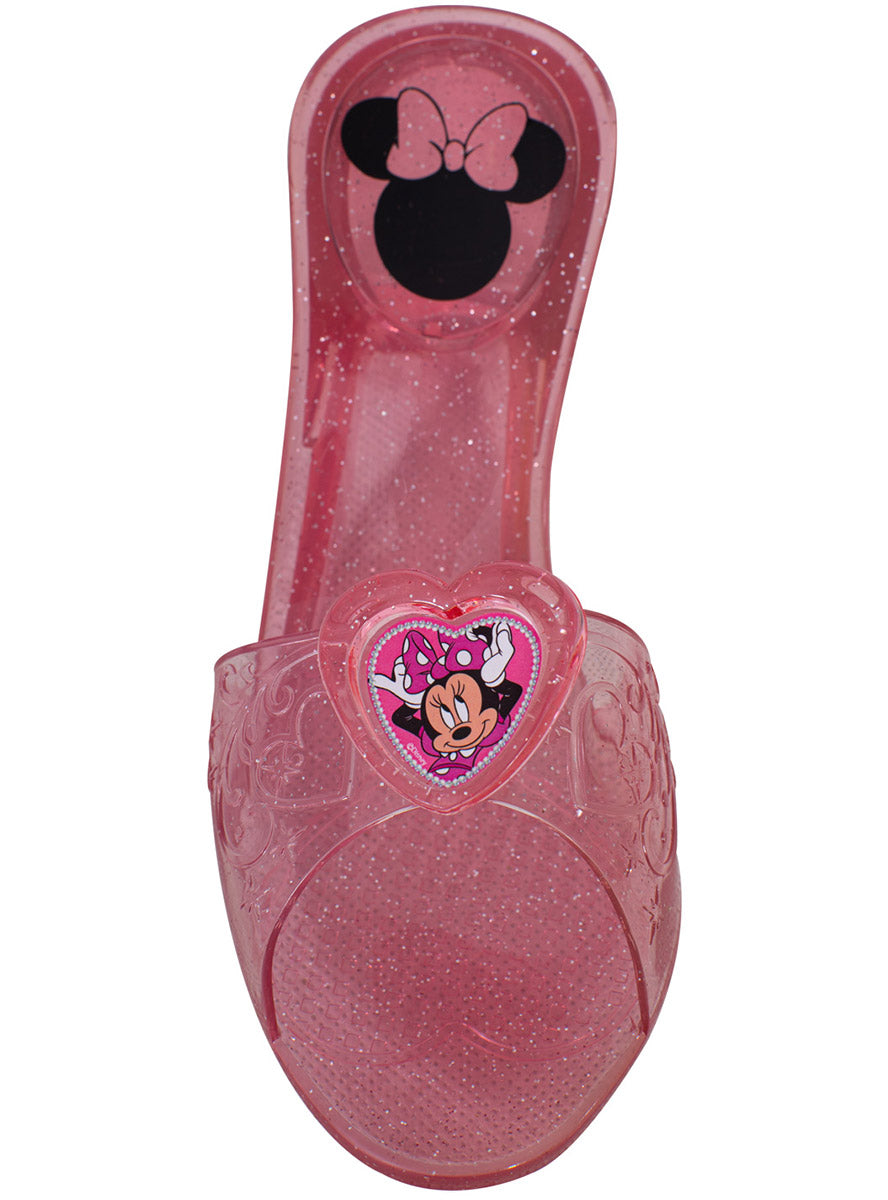 Pink Glitter Girls Minnie Mouse Click Clack Costume Shoes - Alternative Image