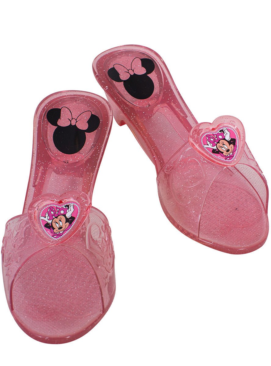 Pink Glitter Girls Minnie Mouse Click Clack Costume Shoes - Main Image