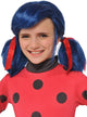 Girls Miraculous Ladybug Blue Pigtails Costume Wig - Main Image