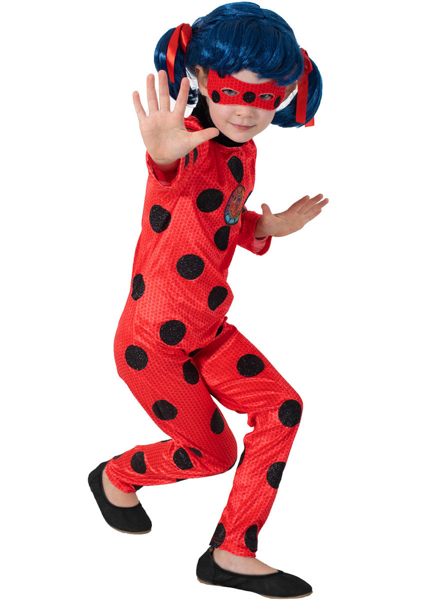 alternative image of Miraculous Ladybug Deluxe Girls Costume And Wig Set