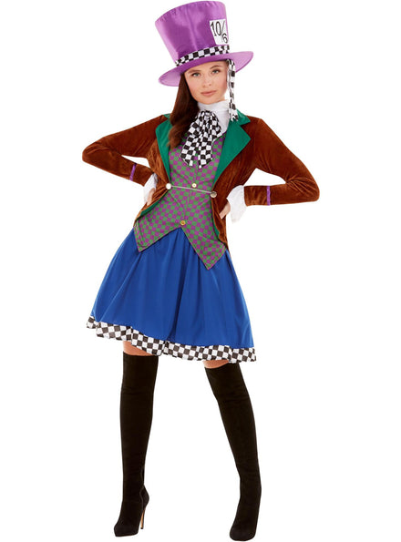 Womens mad hatter tea party costume - Main image