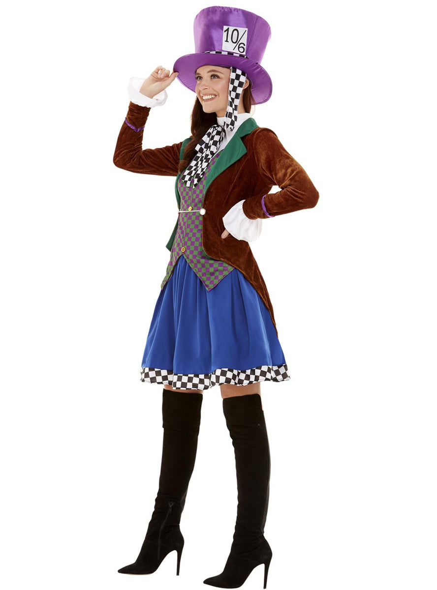 Womens mad hatter tea party costume - Side image