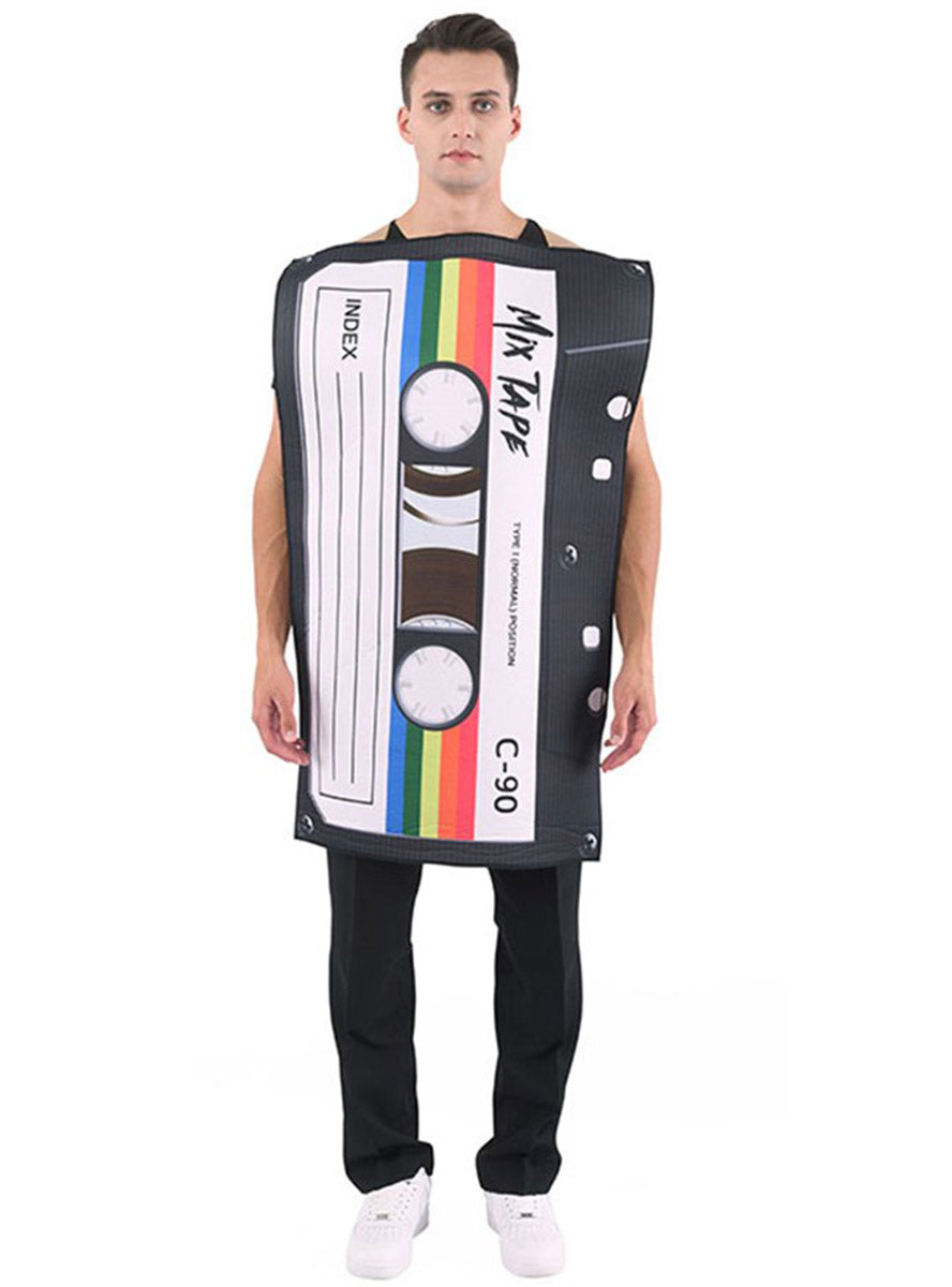 1980s Mens Novelty Cassette Tape Costume - Alternative Image