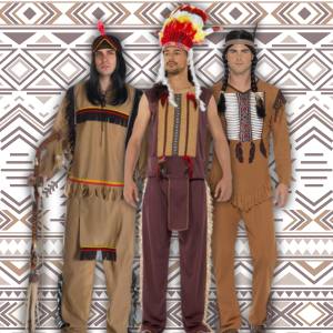 Image of men in native American costumes