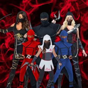 Image of people in ninja costumes