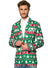 Main image of Nordic Print Plus Size Mens Green Christmas Costume Jacket