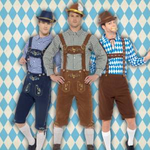 Image of men in Oktoberfest costumes