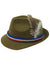 Olive Green Mens German Lederhosen Fedora Costume Hat - Main Image