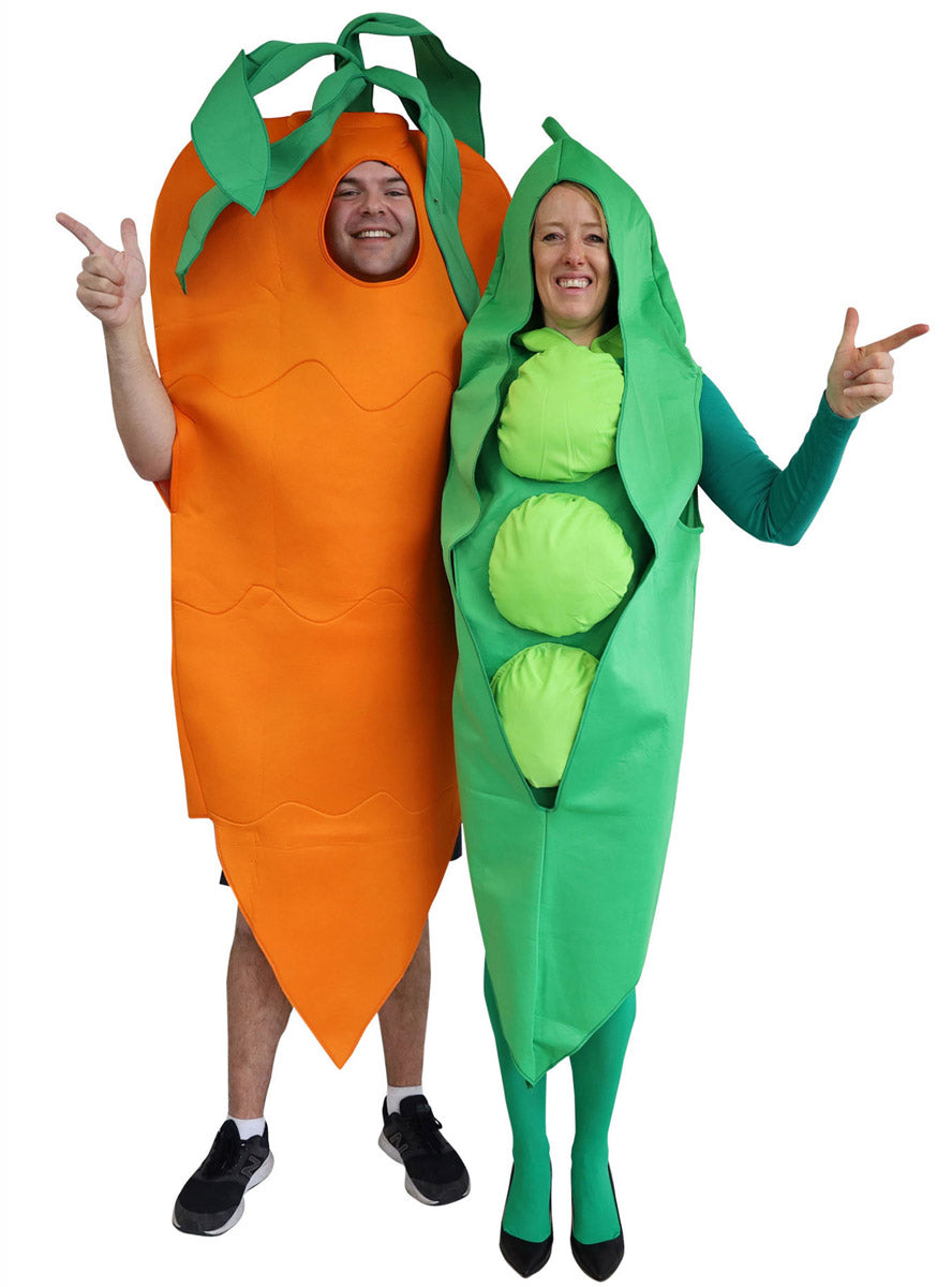 Image of Novelty Orange Carrot Adults Costume - Alternate Image
