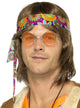 Image of Orange Lens Mens 1970s Hippie Costume Glasses