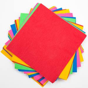 Image of coloured paper napkins