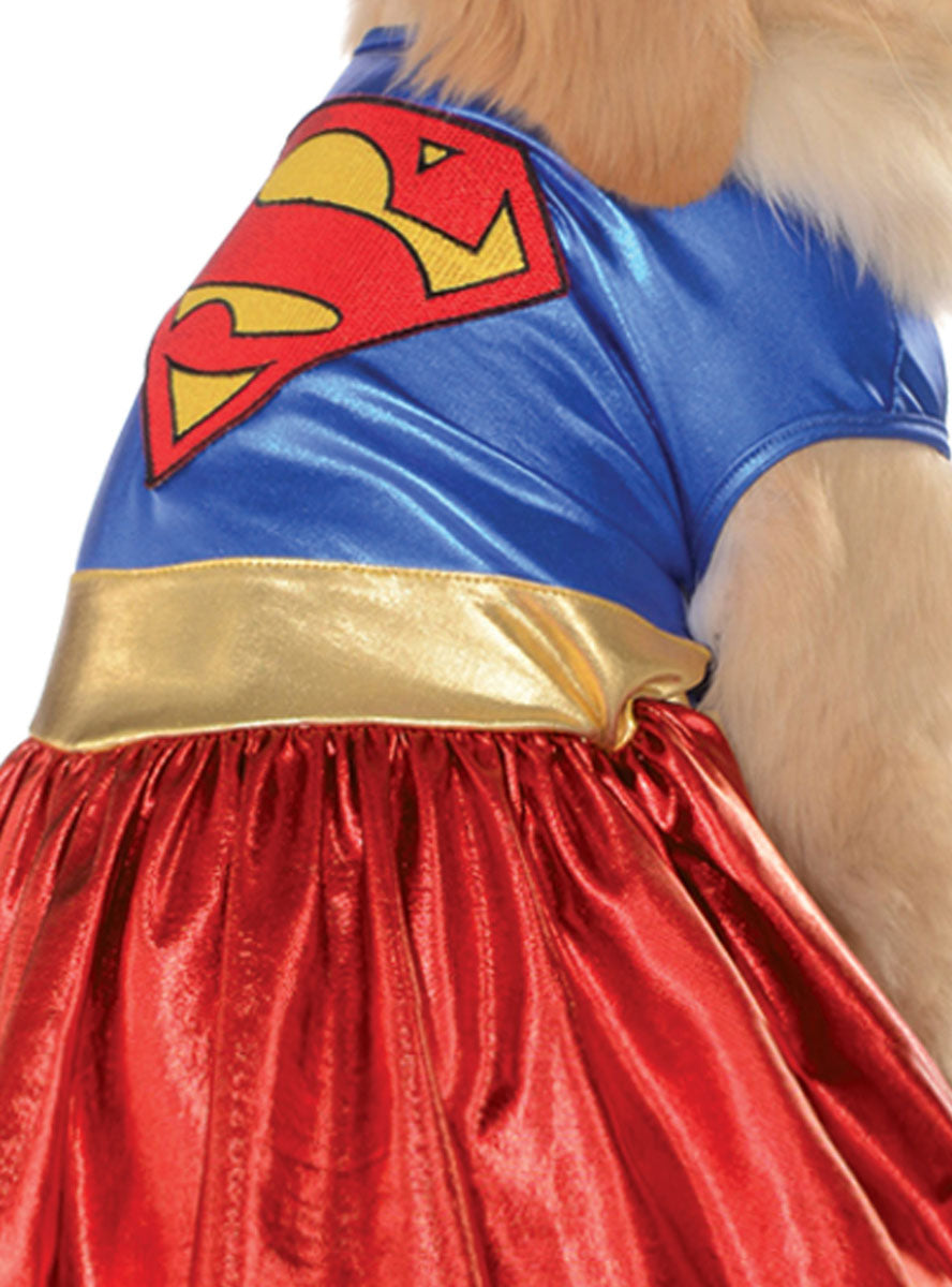 Image of Supergirl Pet Dog Costume - Close Image